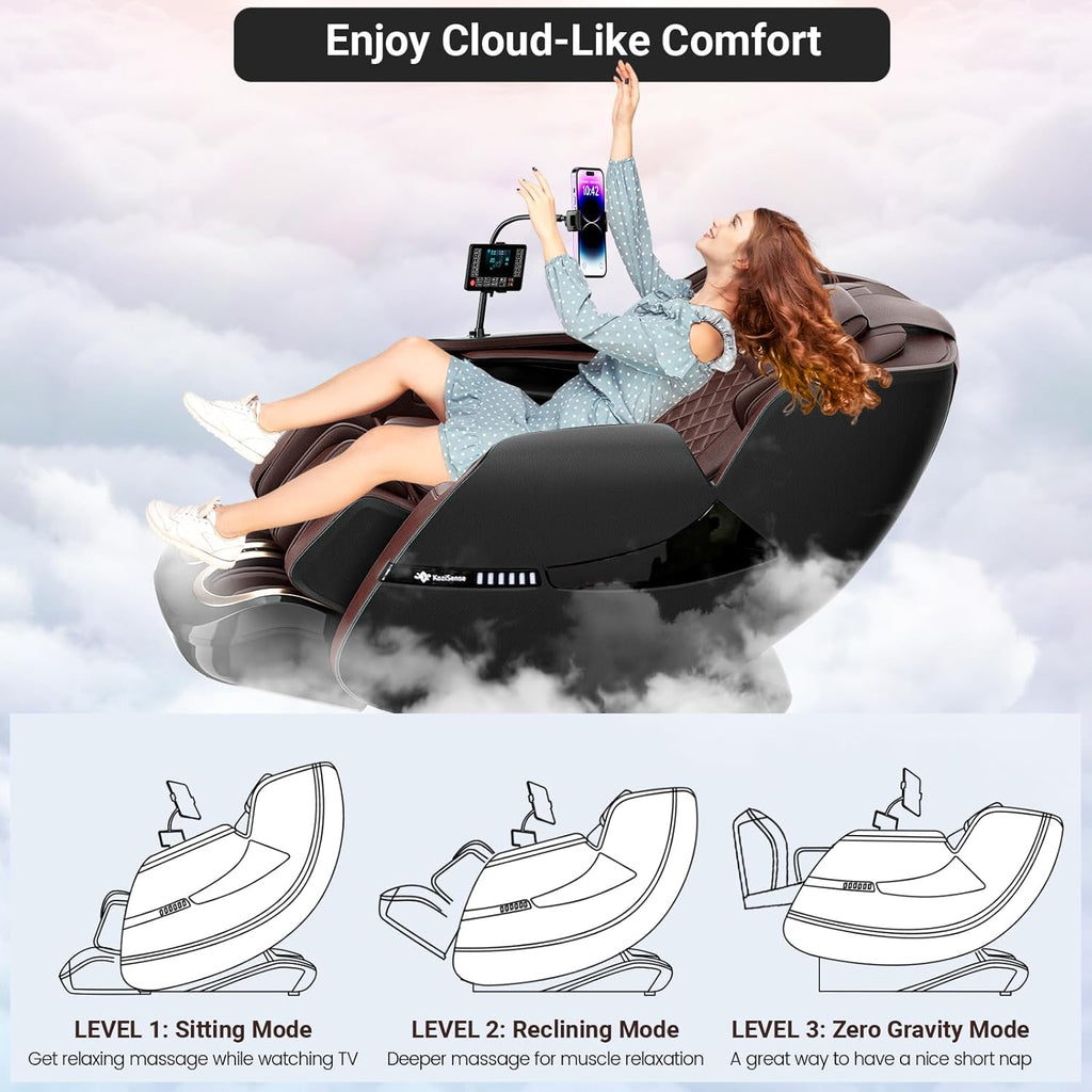 2025 Massage Chair Full Body, Zero Gravity SL-Track Shiatsu Massage Recliner Chair with Heat, AI Control, Body Scan and Calfrest Extension
