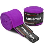 Meister Adult 180" Semi-Elastic Hand Wraps for MMA & Boxing (Pair)