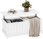 48” Lift Top Coffee Table for Living Room, Coffee Tables with Large Storage & Fence Design, Coffee Table Lifting top for Living Room Rustic Center Table for Home and Office, White