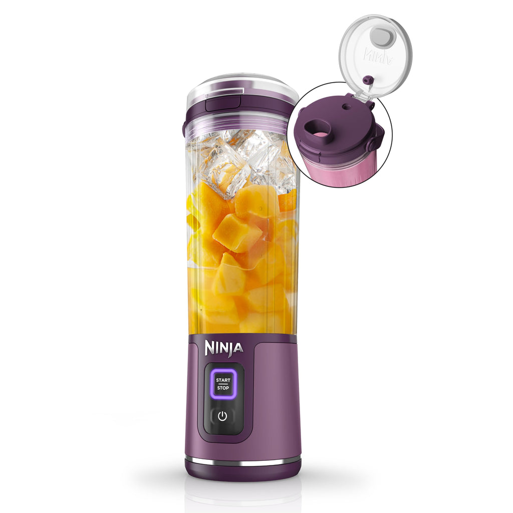 Ninja Blast Portable Blender, Cordless, 18oz. Vessel, Personal Blender For-Shakes and Smoothies, BPA Free, Leakproof-Lid and Sip Spout, USB-C Rechargeable, Dishwasher Safe Parts, Tinted Aqua, BC151AQ