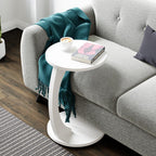 C-Shaped Round End Table with Rolling Wheels - C-Type - Side Table Modern Design
