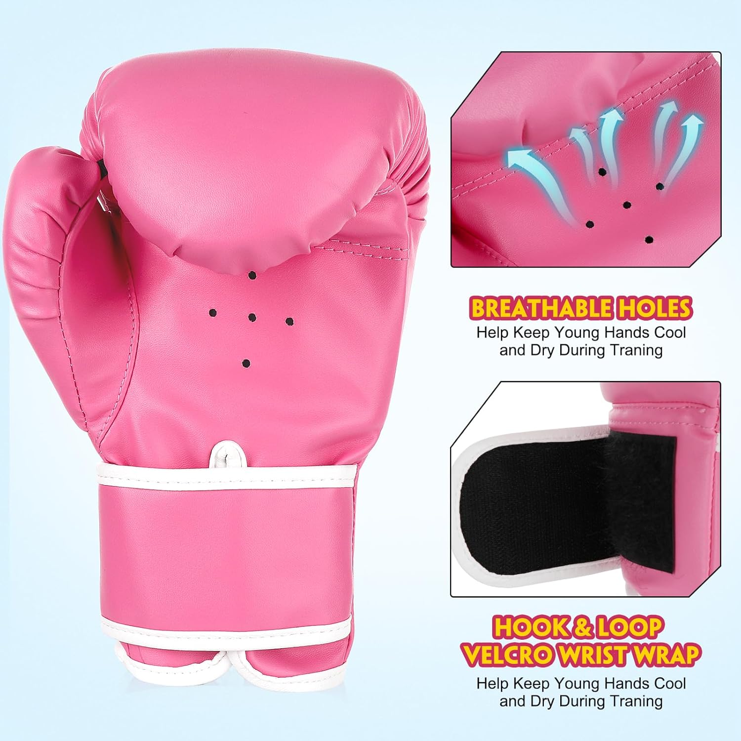 Kids Boxing Gloves for Kids Boys Girls Youth Age 5-12 Years Training Gloves for Punching Bag Kickboxing Muay Thai