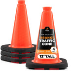 Xpose Safety 28 Inch Orange Traffic Cones Heavy Duty 10lb, 24-Pack - Multipurpose PVC Plastic Safety Cone for Parking, Soccer, Caution, Kids and Construction - DOT Approved