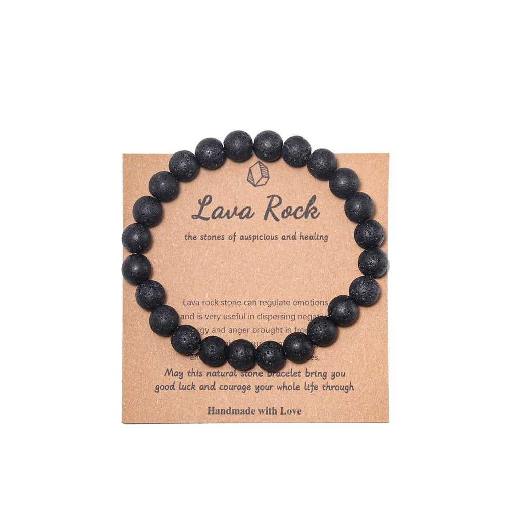 Pingyongchang Stress Relief Anxiety Yoga Bracelet,Mantra Bracelets for Women Natural Crystal Stone Healing Gifts Birthday Gifts for Jade Bracelet for Men