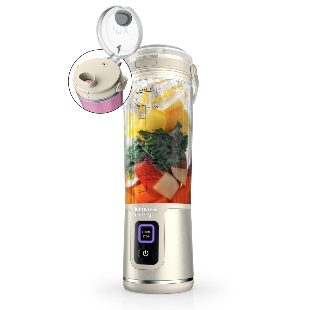 Ninja Blast Portable Blender, Cordless, 18oz. Vessel, Personal Blender For-Shakes and Smoothies, BPA Free, Leakproof-Lid and Sip Spout, USB-C Rechargeable, Dishwasher Safe Parts, Tinted Aqua, BC151AQ