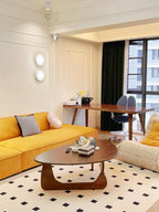 Mid Century Coffee Table Modern Mid-Century End Table, Midcentury Coffee Table Full Wood Low Table for Living Room Timber Top & Legs Farmhouse Solid Wood