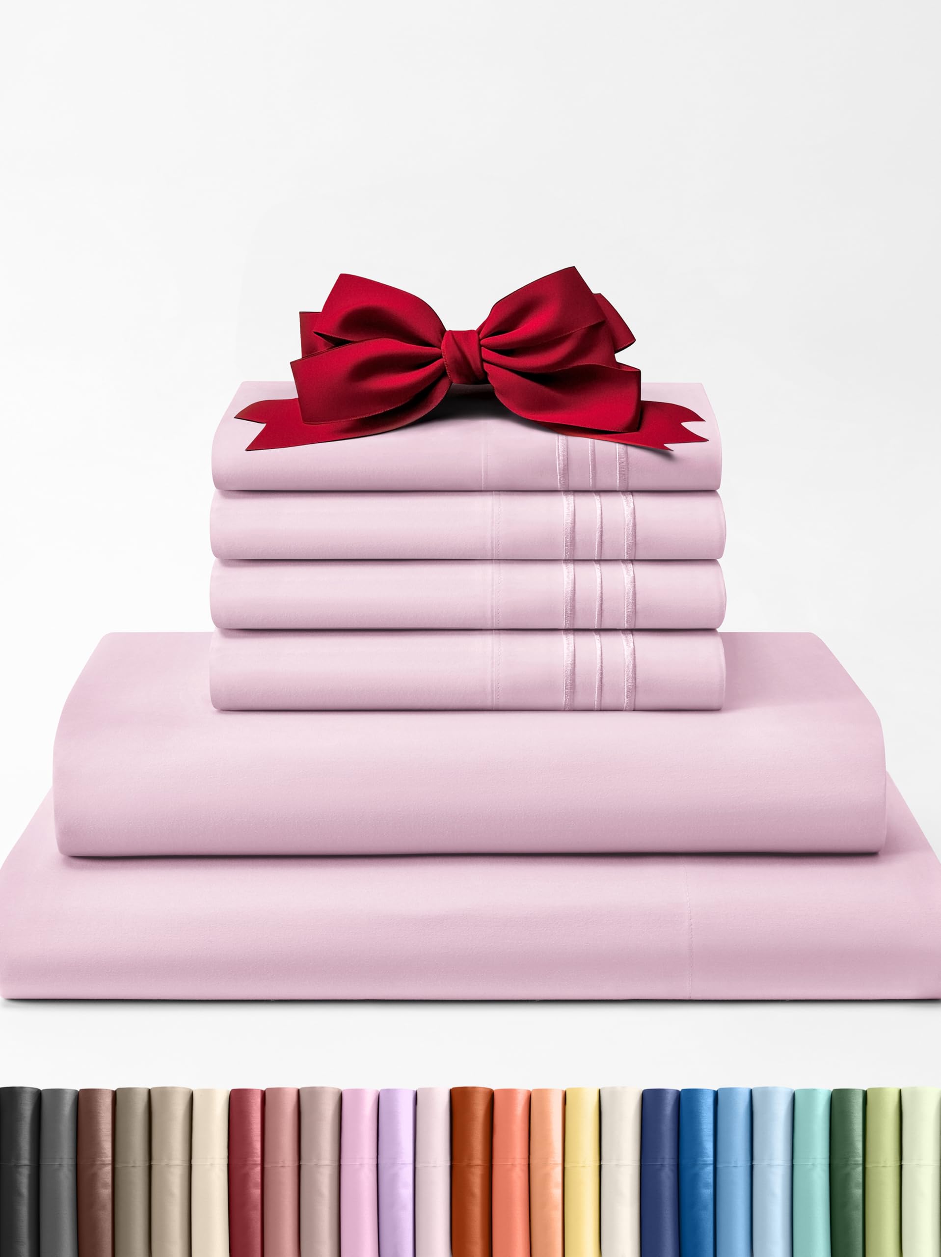 King 6 Piece Sheet Set - Breathable & Cooling Bed Sheets - Hotel Luxury Bed Sheets for Women, Men, Kids & Teens - Comfy Bedding with Deep Pockets & Easy Fit - Soft and Wrinkle Free - King White Sheets
