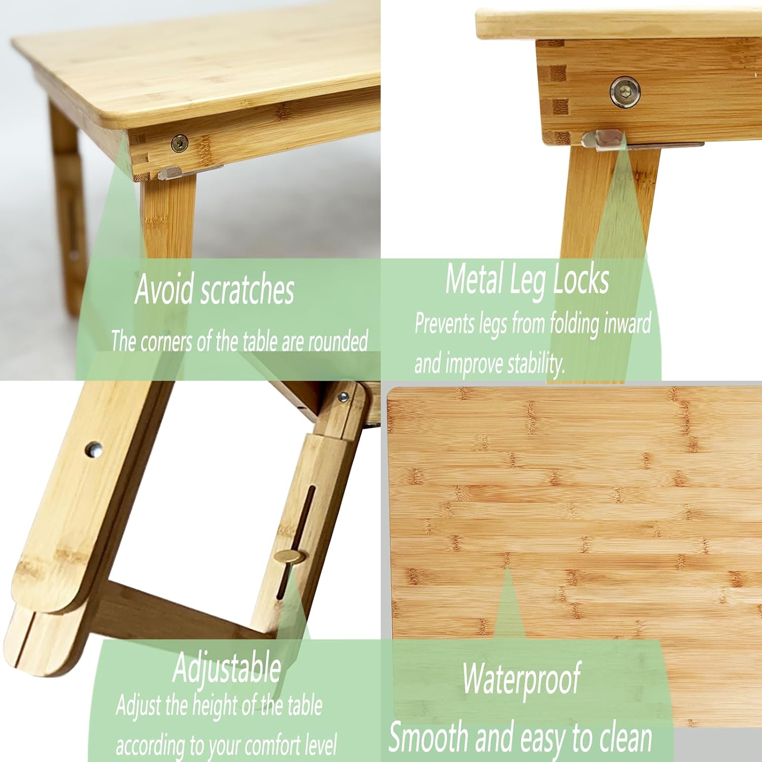 Bamboo Coffee Table Foldable,Low Floor Dining Table Collapsible Oriental Folding Table for Living Room Small Spaces Picnic Table Ground Portable Table,Floor Desk for Adults,33.5Lx17.7Wx5.7H