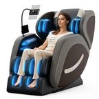 Massage Chair Full Body, Zero Gravity Massage Chair with Auto Modes, Airbag Massage, 6 Fix Point Rollers, Foot Massage, Heating, Touch Screen Controller, Home Relaxation Recliner with Massage, Black