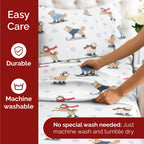 Komplet pościeli King Christmas Tree - Świąteczny wzór Xmas na lnie - Głębokie kieszenie - Dopasowany krój - 4 części - Bez zagnieceń - Wygodna i chłodząca świąteczna pościel zimowa - Łatwa w pielęgnacji - Przyjazna dzieciom