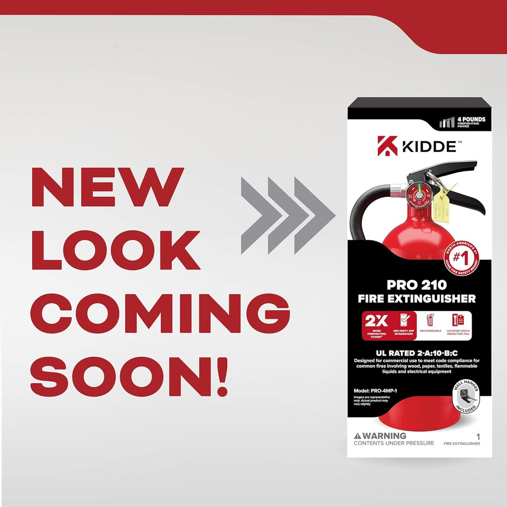 Kidde Commercial-Grade Fire Extinguisher for Office, Schools, Rechargeable, 2A10BC, 2 Pack