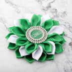 CENWA Sorority Brooch Gift Green Sorority Sister Flower Brooch Pin Greek Sorority Gift for Women