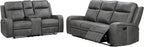 Coaster Home Furnishings Raelynn 2-Piece Upholstered Motion Reclining Sofa Set Grey