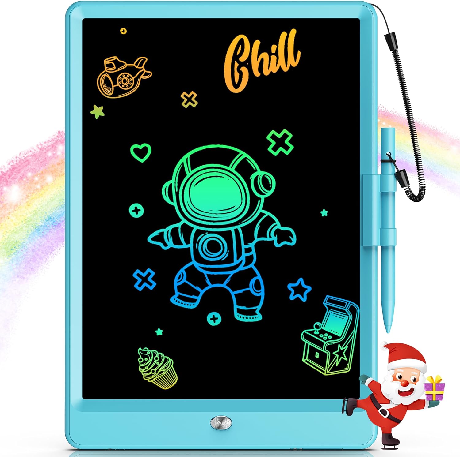 Bravokids Toys for 3-6 Years Old Girls Boys, LCD Writing Tablet 10 Inch Doodle Board, Electronic Drawing Pads, Educational Birthday Gift for 3 4 5 6 7 8 Years Old Kids Toddler (Blue)