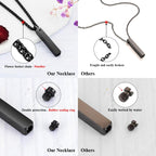 Dletay Urn Necklace for Ashes Stainless Steel Cremation Jewelry for Ashes Memorial Ash Necklace for Men Women Ash Holder Black
