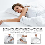 Queen Pillow Cases Set of 2 - Soft, Hotel Quality Pillowcase Covers - Comfy, Luxury Bedding for Women, Men, Kids & Teens - Machine Washable Pillow Protectors - 2 Piece - Queen Size White Pillow Cover