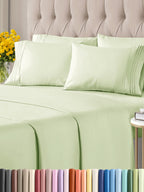 King 6 Piece Sheet Set - Breathable & Cooling Bed Sheets - Hotel Luxury Bed Sheets for Women, Men, Kids & Teens - Comfy Bedding with Deep Pockets & Easy Fit - Soft and Wrinkle Free - King White Sheets