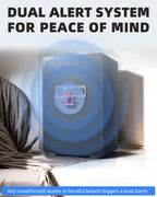 DAYI Safe Box, 3.0 Cubic Feet Home Safes with Fireproof Waterproof Bag, Security Safe for Money Cash Documents, Digital Keypad, Dual Alarm System, Removable Shelf - D-60