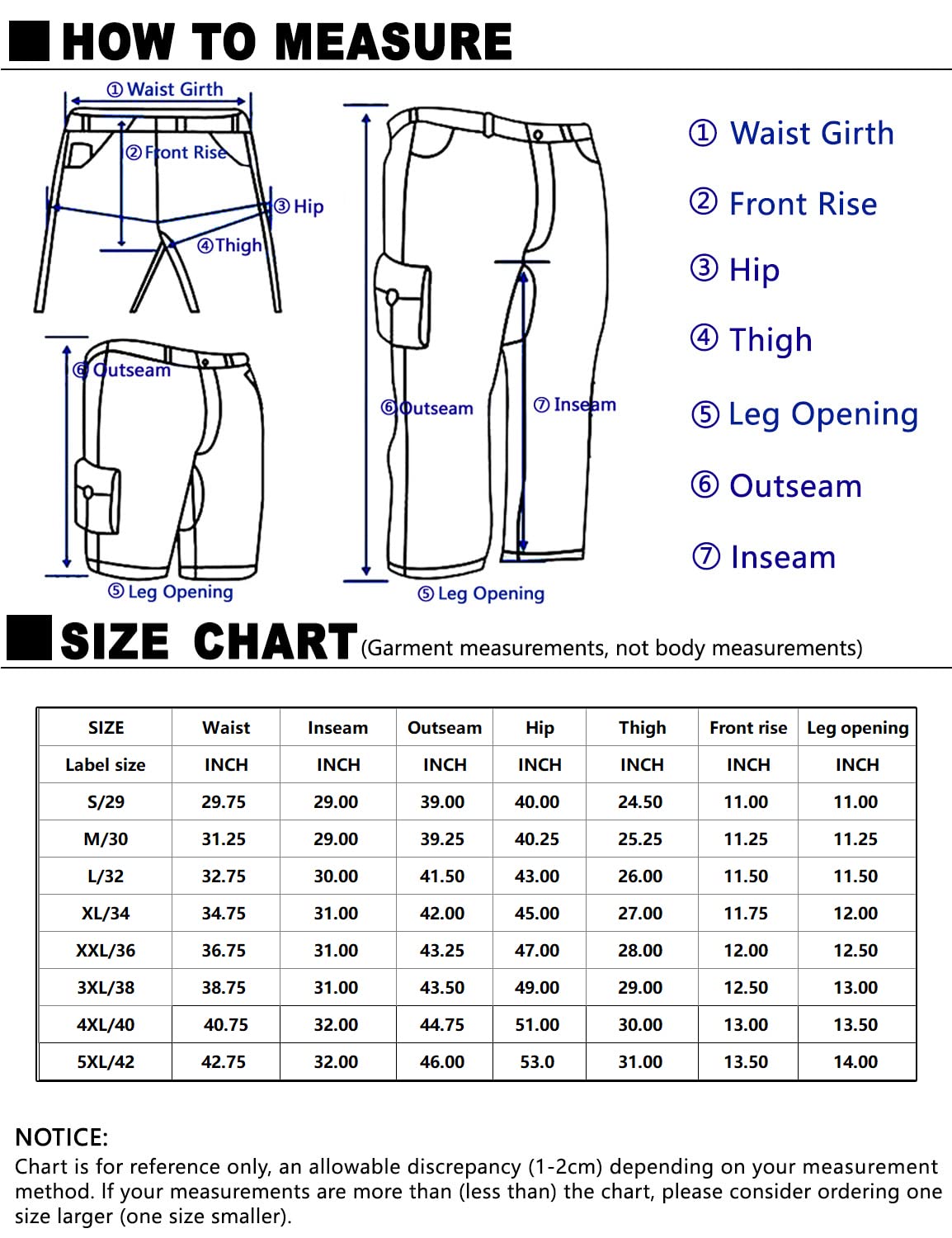 Match Men's Loose Fit Chino Washed Jogger Pant (32, 6552 Desert camo)