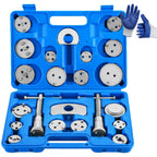 DASBET 24pcs Heavy Duty Disc Brake Caliper Tool Set Disc Brake Caliper Compressor Wind Back Tool Brake Spreading Tools (Red, 24pcs)