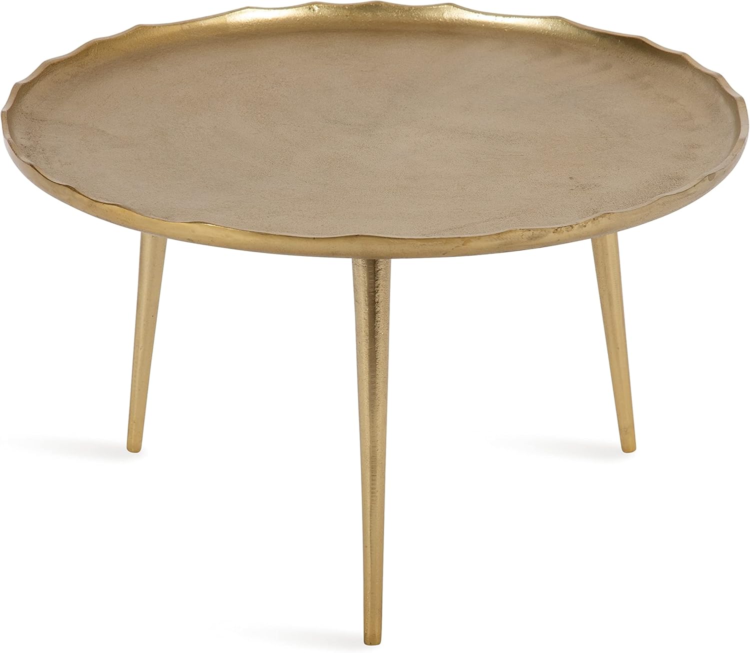 Kate and Laurel Alessia Modern Coffee Table, 25 x 25 x 15, Gold, Metal Coffee Table with Antique Detailing for Storage and Display