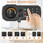 1.2 Kubieke Thuiskluis Vuurvast Waterdicht met Vuurvaste Tas, Inbraakwerende Vuurvaste Kluis met Verwijderbare Plank, Beveiligingskluis voor Pistool Geld Medicijnen Belangrijke Documenten