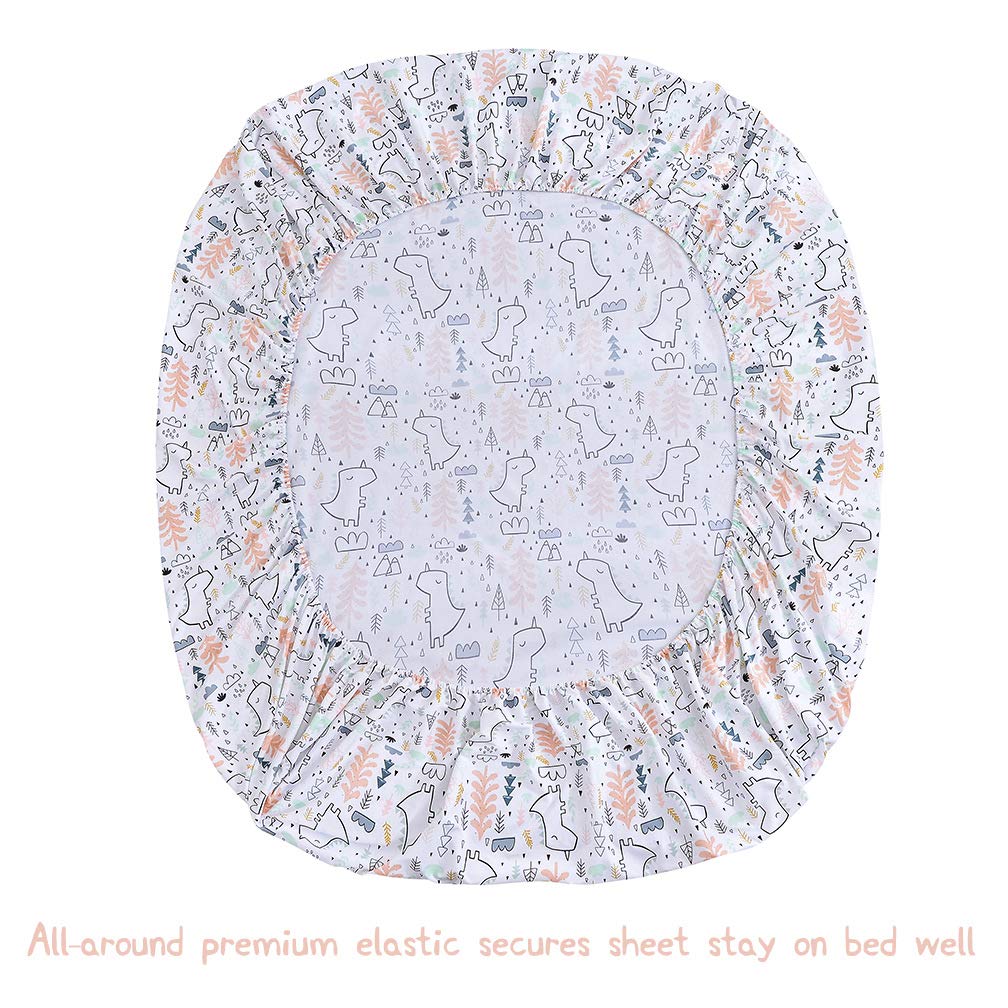 ست ملحفه کودکان یونیکورن صورتی JSD، سایز تویین، ۳ تکه، ملحفه‌های رختخواب میکروفایبر چاپ شده با طرح رنگین کمان برای دختران، جیب عمیق