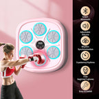 2025 Smart Wall-Mounted Music Boxing Machine with Gloves, Pink - Home Gym Workout Equipment for Indoor Fitness Training, Boxing Punching Bag for Women & Men