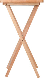 Winsome Alex Set of 2 Foldable Snack Tables, for Living Room, 26", Natural