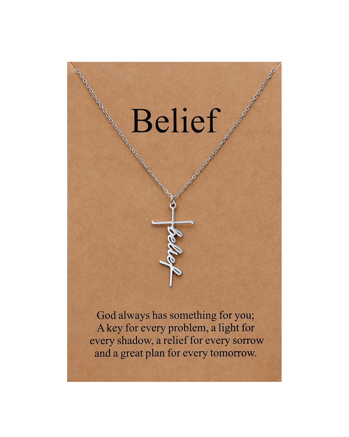 Lcherry Faith Cross Pendant Necklace for Women Religious Christian Jewelry Mother's Day Gifts for Women