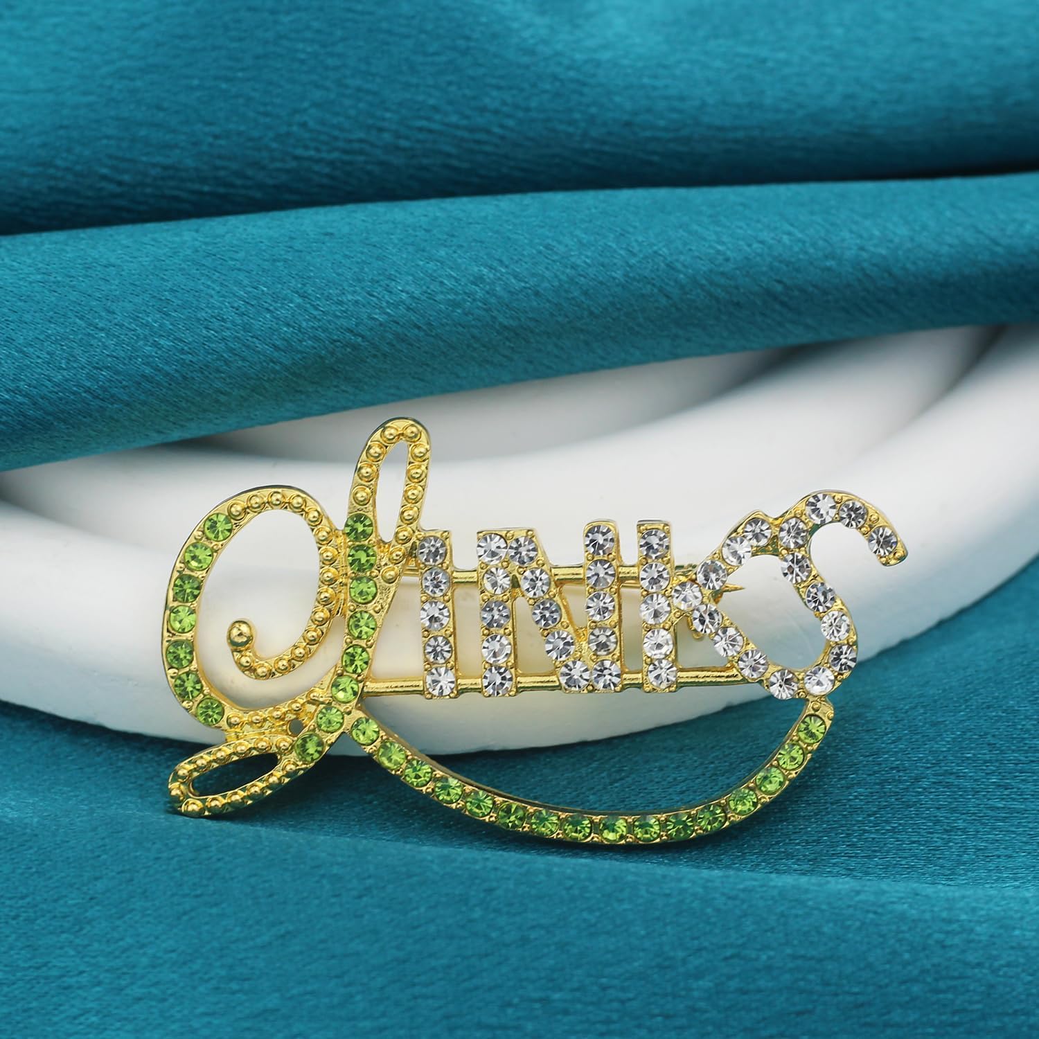 Sorority Paraphernalia Gift for Women Rhinestone Sorority Brooch Pin Greek Sorority Jewelry Sisterhood Gift for Soror Sister (Links)