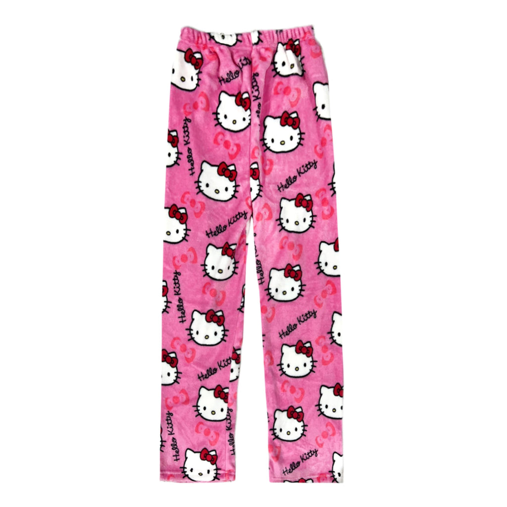 BIUGNVW Anime Pajamas Pants Women Cartoon Family Christmas Pajama Pants Kawaii Flannel Pajama Pants Pink XX-Large