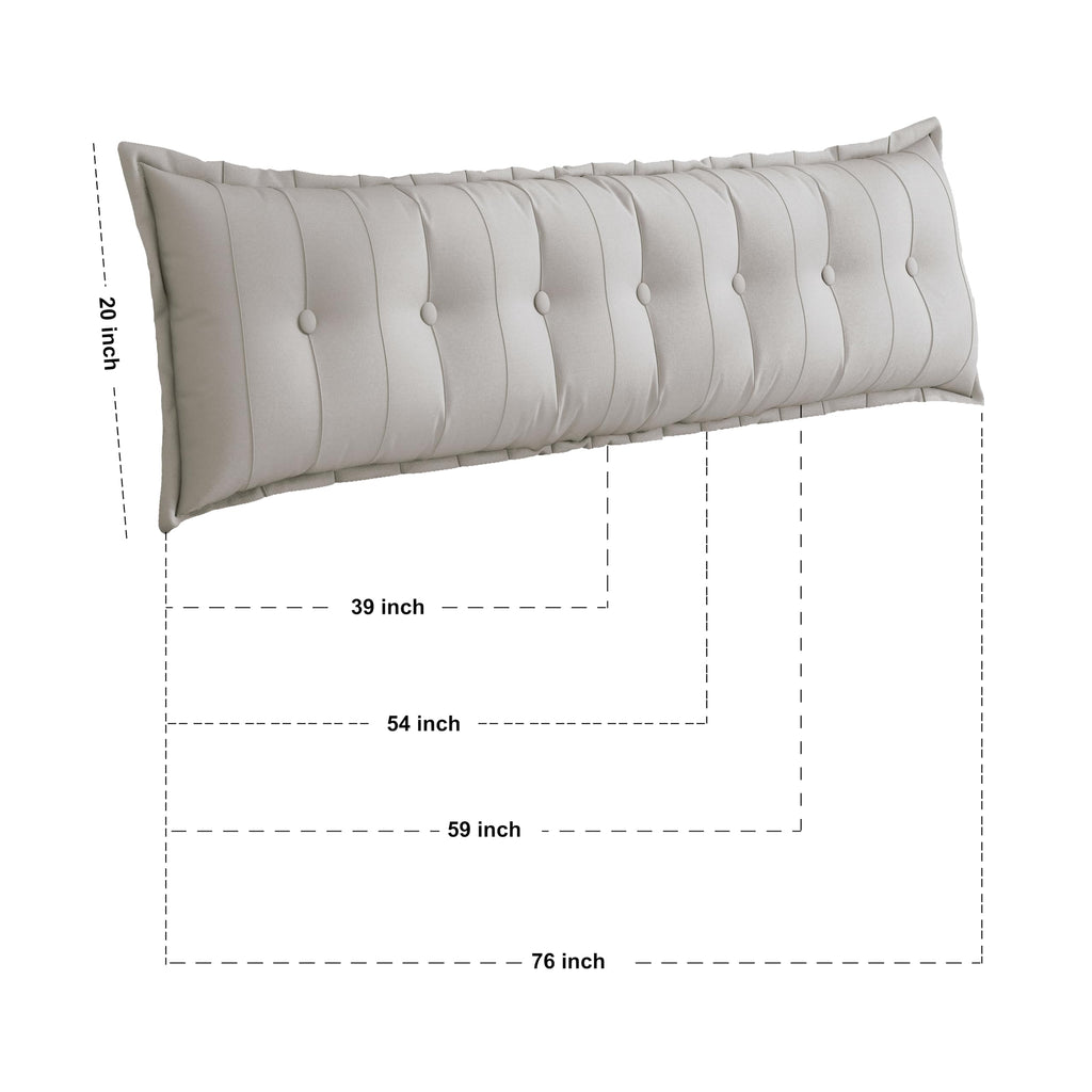 Daneey Large Headboard Pillow King Soft Daybed Pillows Bolster for Bed Back Pillow for Sitting in Bed Long Pillow for Bed Reading Pillow Adult Couch Sofa Backrest, Removable Cover