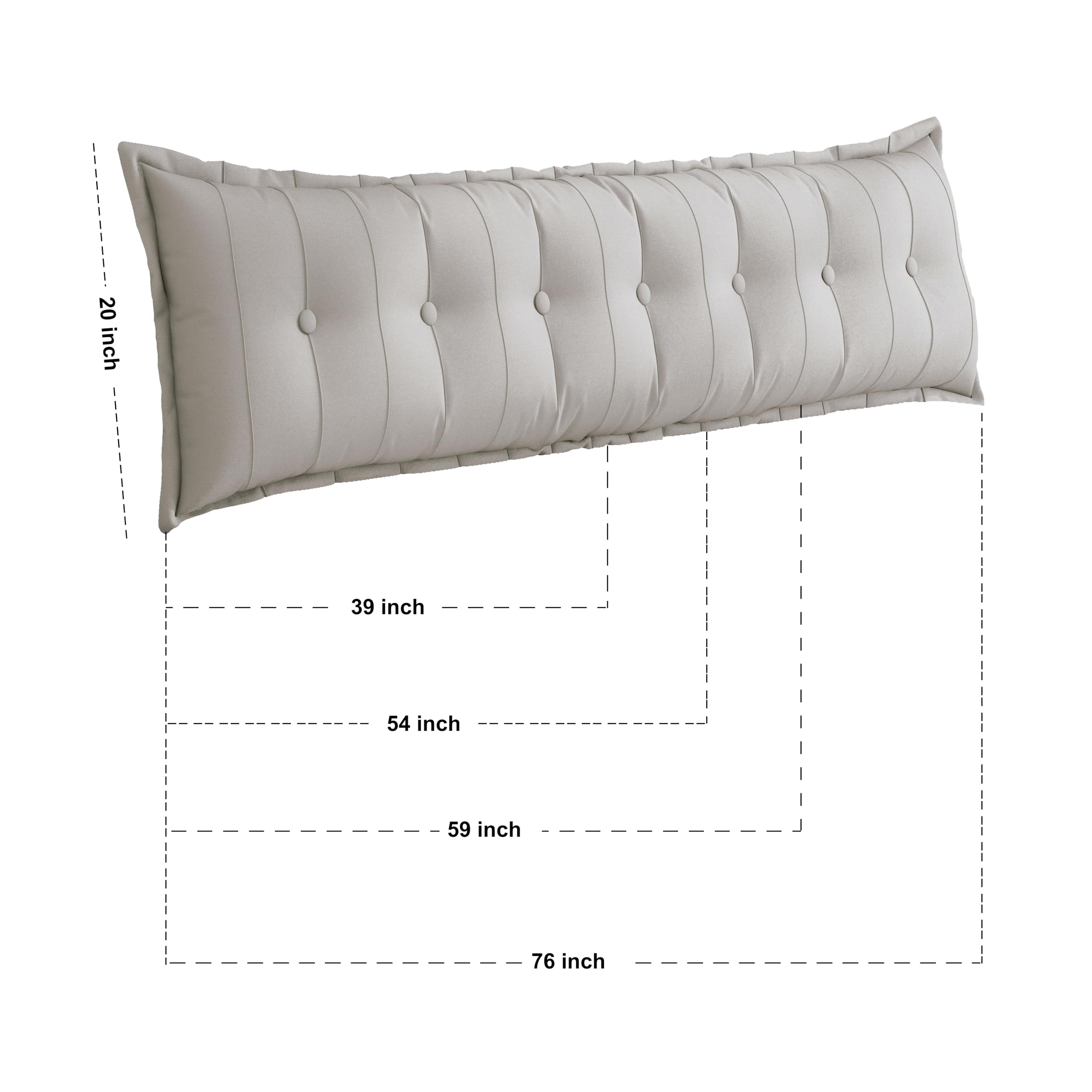Daneey Large Headboard Pillow King Soft Daybed Pillows Bolster for Bed Back Pillow for Sitting in Bed Long Pillow for Bed Reading Pillow Adult Couch Sofa Backrest, Removable Cover