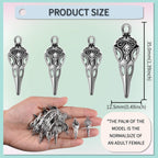 50Pcs Alloy Raven Skull Charms Bird Head Skeleton Charms Crow Beak Bird Skull Charm Eagle Skull Pendant Charm For Halloween Witch Pagan Necklace Earring Jewelry Making Crafting
