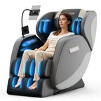 Massage Chair Full Body, Zero Gravity Massage Chair with Auto Modes, Airbag Massage, 6 Fix Point Rollers, Foot Massage, Heating, Touch Screen Controller, Home Relaxation Recliner with Massage, Black