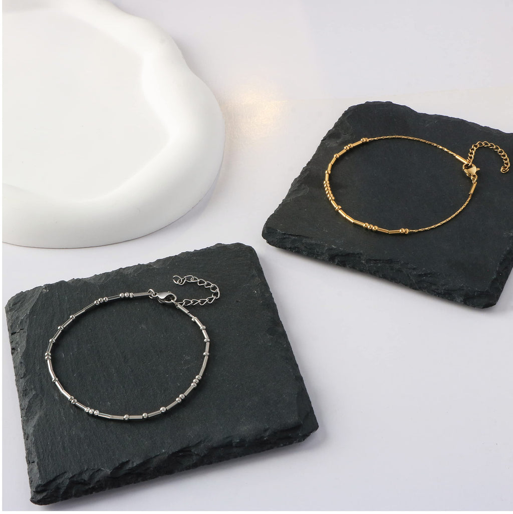 JoycuFF Morse Code Bracelets for Teacher Appreciation Gifts Inspirational Bracelets for Women Encouragement Valentines Mother's Day Birthday Graduation Gifts for Daughter Son You Make a Difference