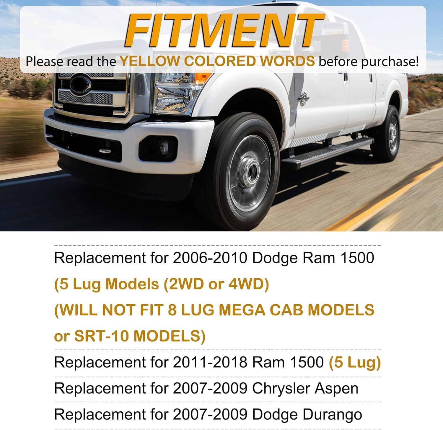 WEIZE Front +Rear Truck & Tow Brake Kit, Carbon Fiber Ceramic Brake Pads & Drilled/Slotted Brake Rotors, Fit for Dodge Ram 1500 & Classic Durango Chrysler Aspen, 5 Lug