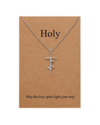 Lcherry Faith Cross Pendant Necklace for Women Religious Christian Jewelry Mother's Day Gifts for Women