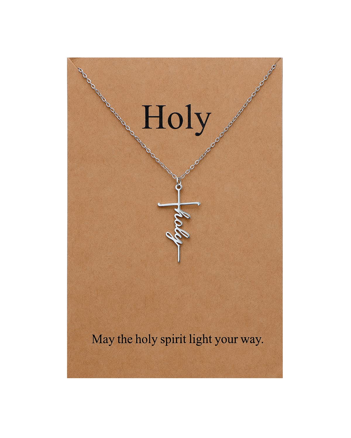 Lcherry Faith Cross Pendant Necklace for Women Religious Christian Jewelry Mother's Day Gifts for Women