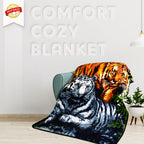 Mexican Blanket Thick Heavy Animal - Mexican Tiger Blanket Heavy Mexican Animal Blanket - Thick Mexican Blanket for Winter, Mink Blanket Mexican Blanket Tiger - Korean Mink Blanket Queen Cobija