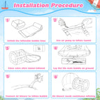 10FT Inflatable Bubble House Dome for Kids, Clear PVC Inflatable Bubble House Tent with Tunnel, Bubble Balloon House with 750W Air Blower, 600W Air Pump Inflatable Dome for Party (Blue, 10FT)