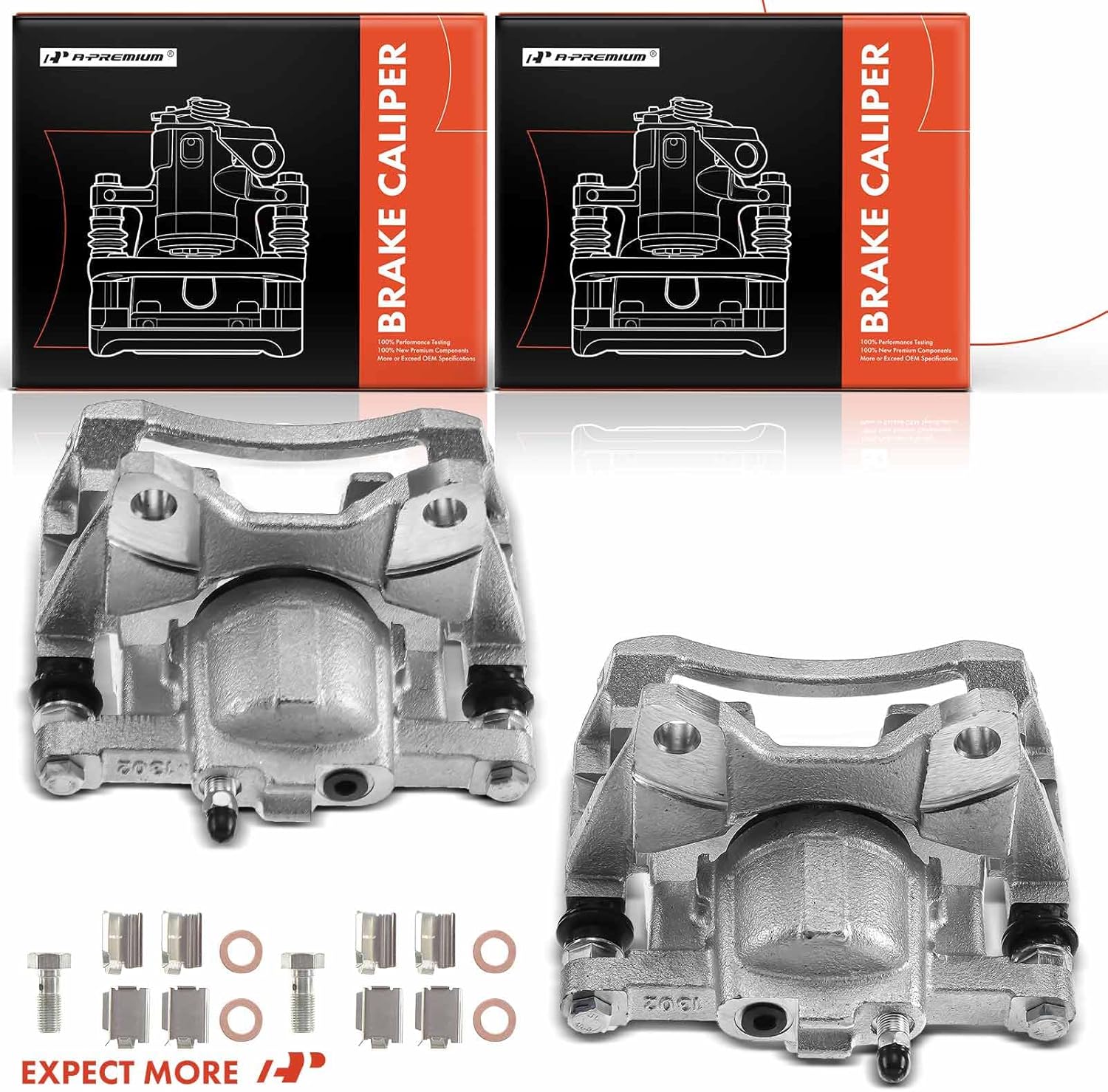 A-Premium Rear Disc Brake Caliper Assembly with Bracket Compatible with Dodge and Jeep Models - Wrangler 2007-2017, Wrangler JK 2018, Liberty 2008-2012, Nitro 2007-2011