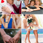Desimtion Matching Bracelets for Him Her Couples Gifts for Boyfriend Girlfriend I Love You Morse Code Bracelet