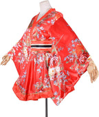 Kimono Costume Adult Japanese Geisha Floral Patten Gown Blossom Bathrobe Sleepwear With Obi Belt