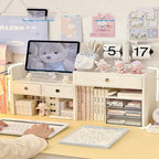 Desktop Combination Shelf Book Stand Student Desktop Book Display Shelf Drawer Type