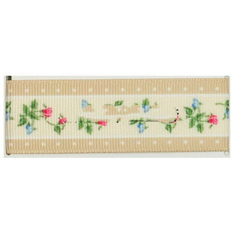 Handmade Diy Rib Printed Flowers And Plants Webbing Ribbon