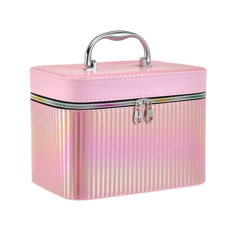 Cosmetic Bag Large Capacity High-grade Portable Is-style Storage Box With Mirror