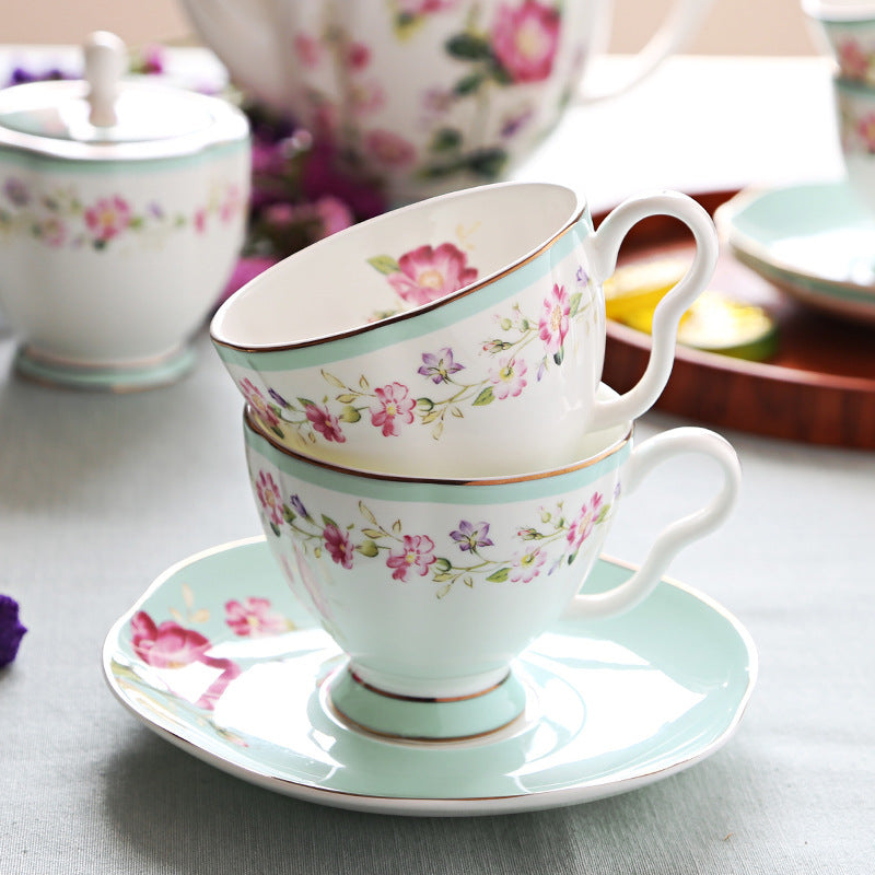 Bone China European Style Simple Gold Rim Coffee Cup