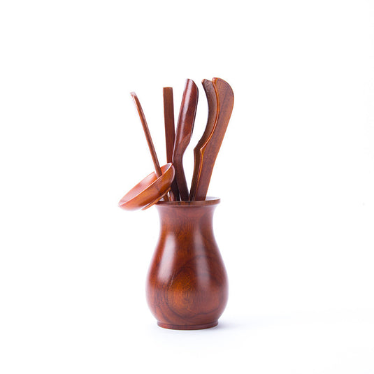 Red sandalwood vase